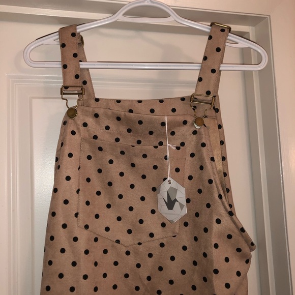 Vici Dolls Paper Crane Polka Dotted Overall Dress - Picture 2 of 4